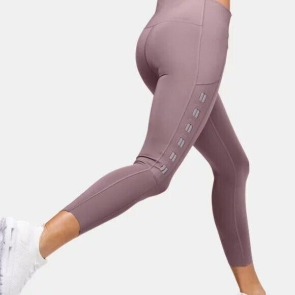 Under Armour women large UA Qualifier Speedpocket Roadside Runway Crop Tights - Picture 6 of 13